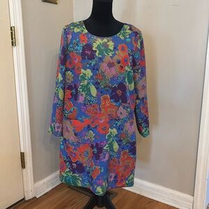 J. Crew Longsleeve Floral Print Dress Size 10